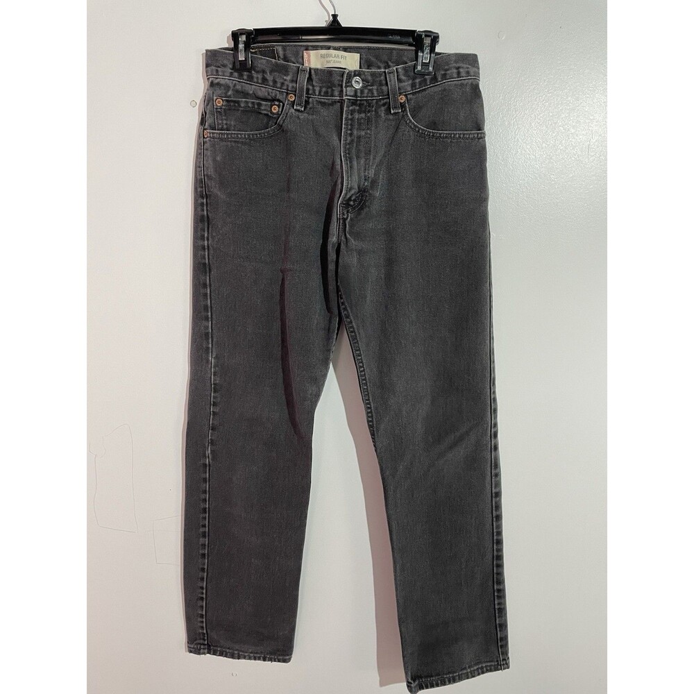 Vtg Levis 505‎ Jeans Mens 32x32* Black Regular Fit Straight Y2K Denim Grunge USA